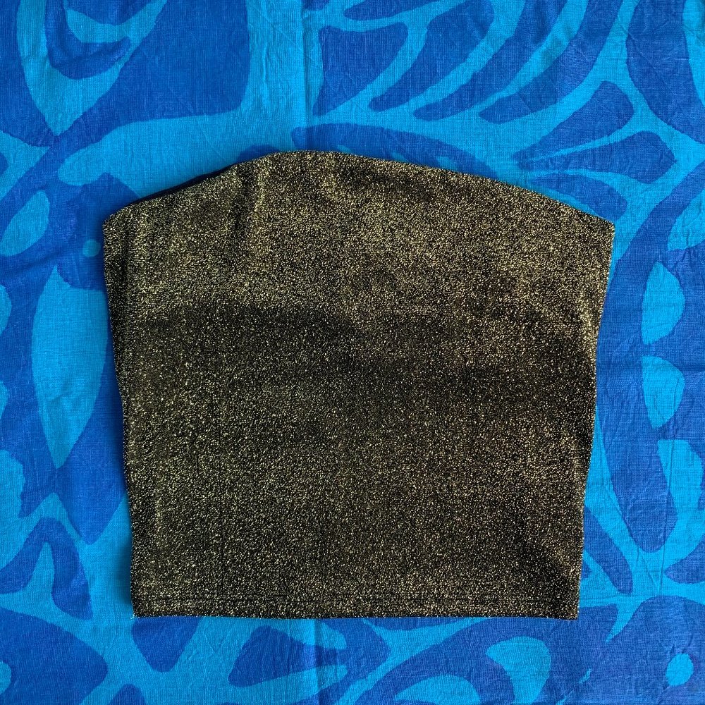 UO Sparkle Gold Tube Top